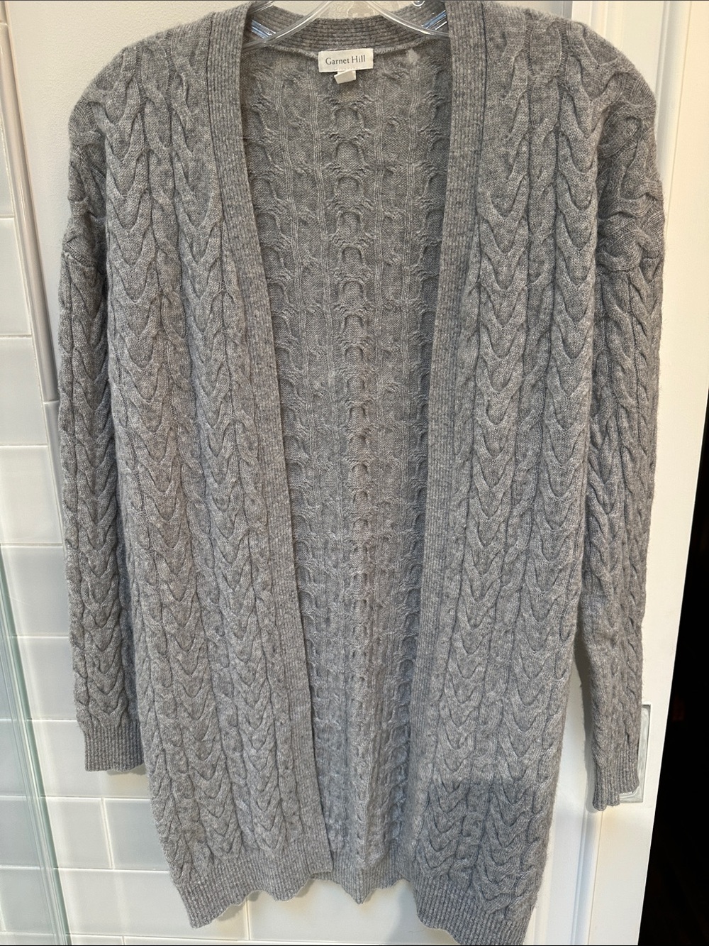 Garnet Hill Sz XS cashmere soft long cardigan
